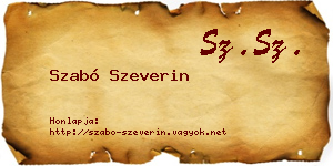Szabó Szeverin névjegykártya